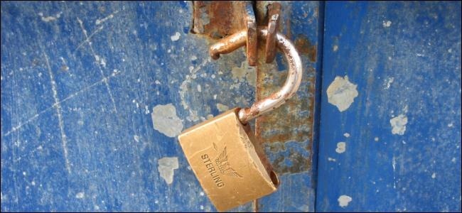 rusty broken lock